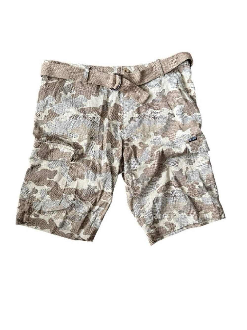 Vintage Zoo York Men 34 Unbreakable Camo Cargo Shorts Belt Y2K Grunge Skate 90s - Picture 3 of 5